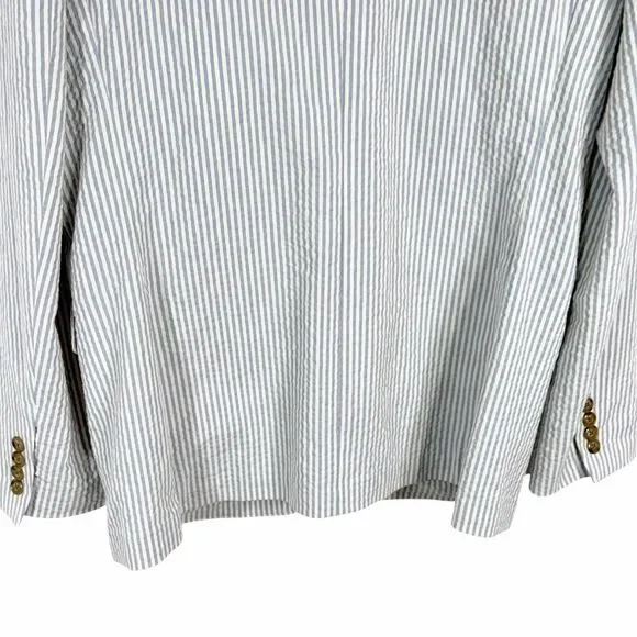 J.Crew Mens Ludlow Slim Fit Unstructured Suit Jacket Seersucker Size 42R L1015 - Picture 9 of 13